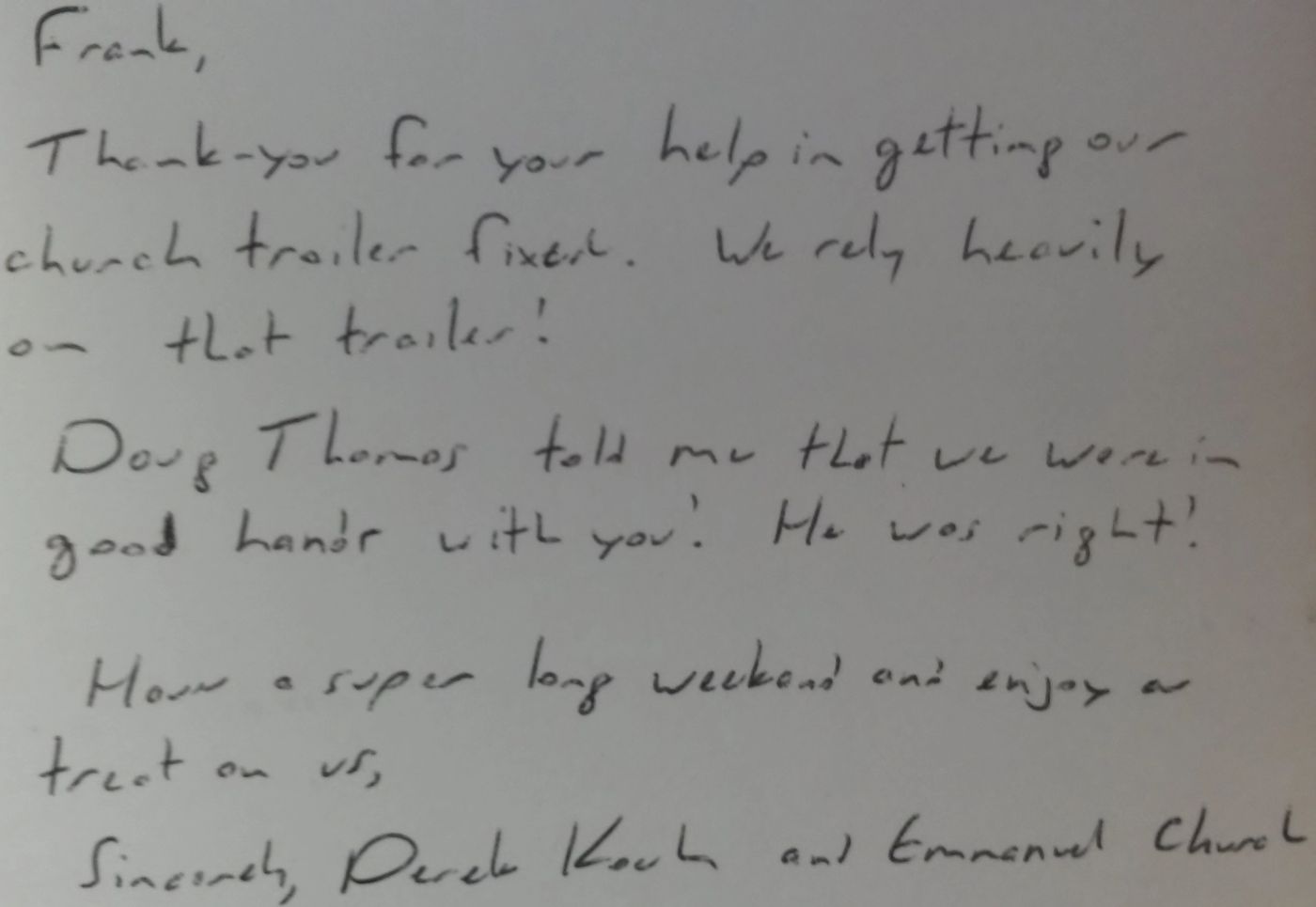 Customer testimonial for Lakeside Autocare